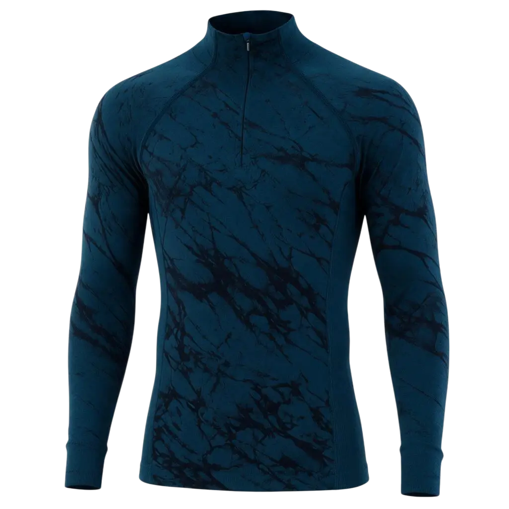 ODLO Performance Warm BL Turtle Neck Thermoshirt Lange Mouwen Blauw Heren