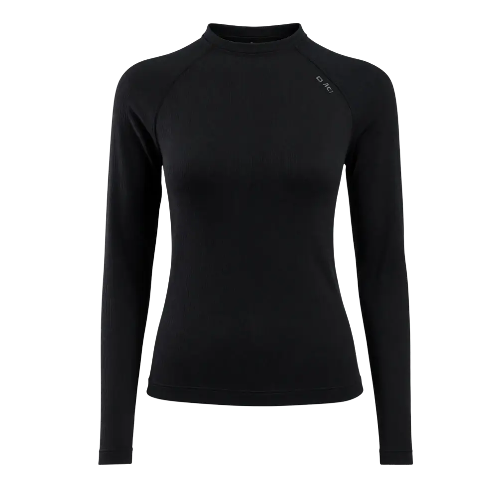ODLO Performance Warm BL Crew Thermoshirt Lange Mouwen Zwart Dames