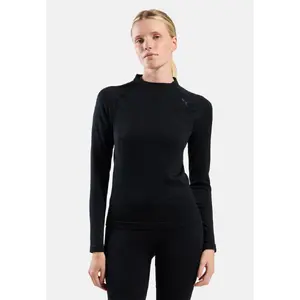 Odlo Performance Warm BL Crew Thermoshirt Lange Mouwen Zwart Dames