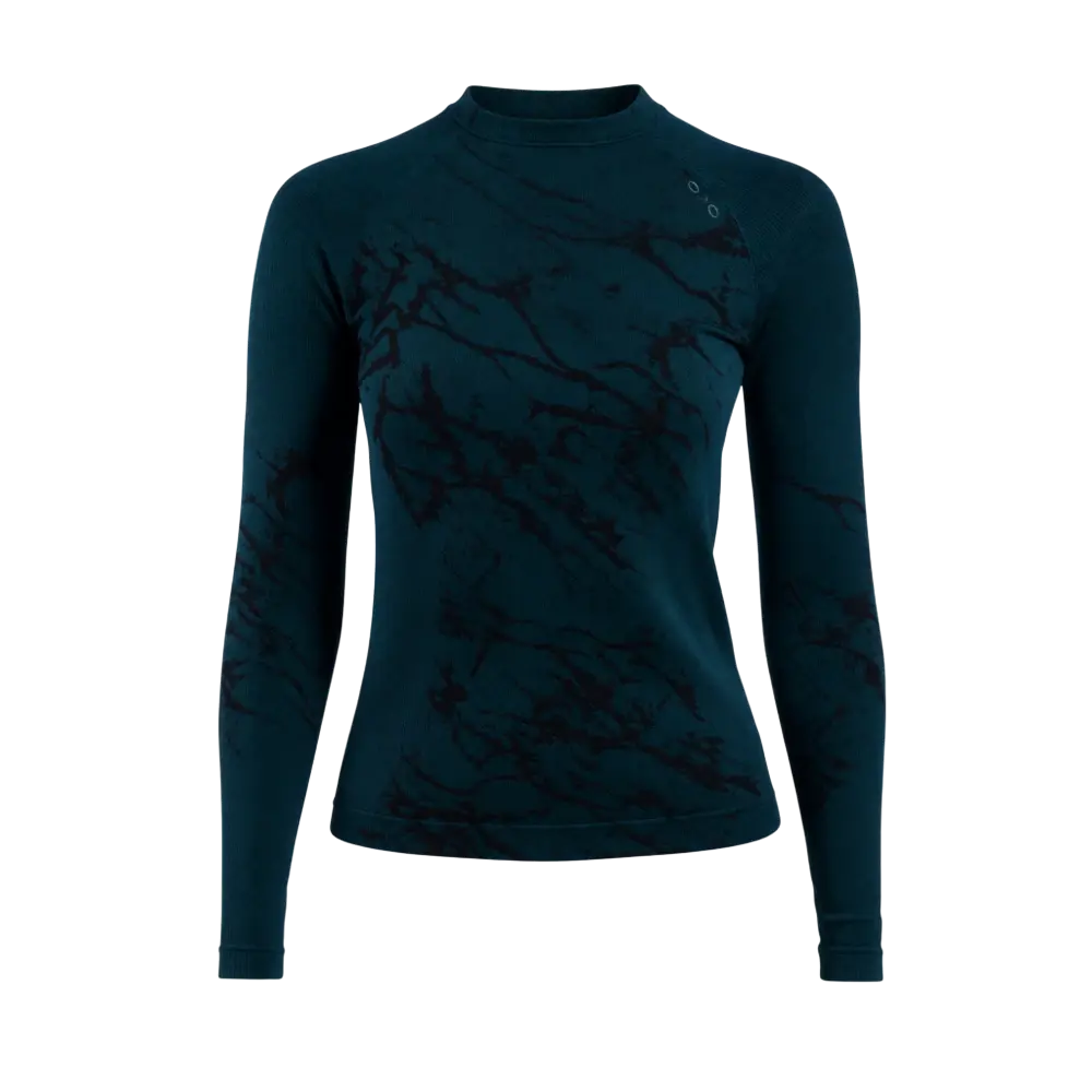 ODLO Performance Warm BL Crew Thermoshirt Lange Mouwen Blauw Dames