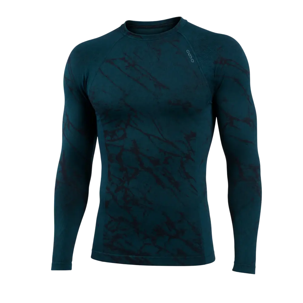 ODLO Performance Warm BL Crew Thermoshirt Lange Mouwen Blauw Heren