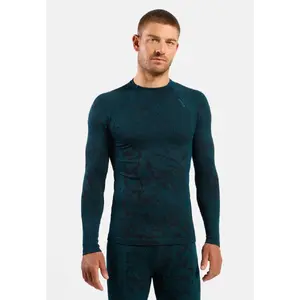 ODLO Performance Warm BL Crew Thermoshirt Lange Mouwen Blauw Heren