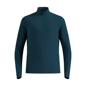 ODLO Ceramiwarm Midlayer Hardloopshirt Lange Mouwen Blauw Heren