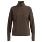 ODLO Thermal Midlayer 1/2 Zip Hardloopshirt Lange Mouwen Bruin Dames — afbeelding 1