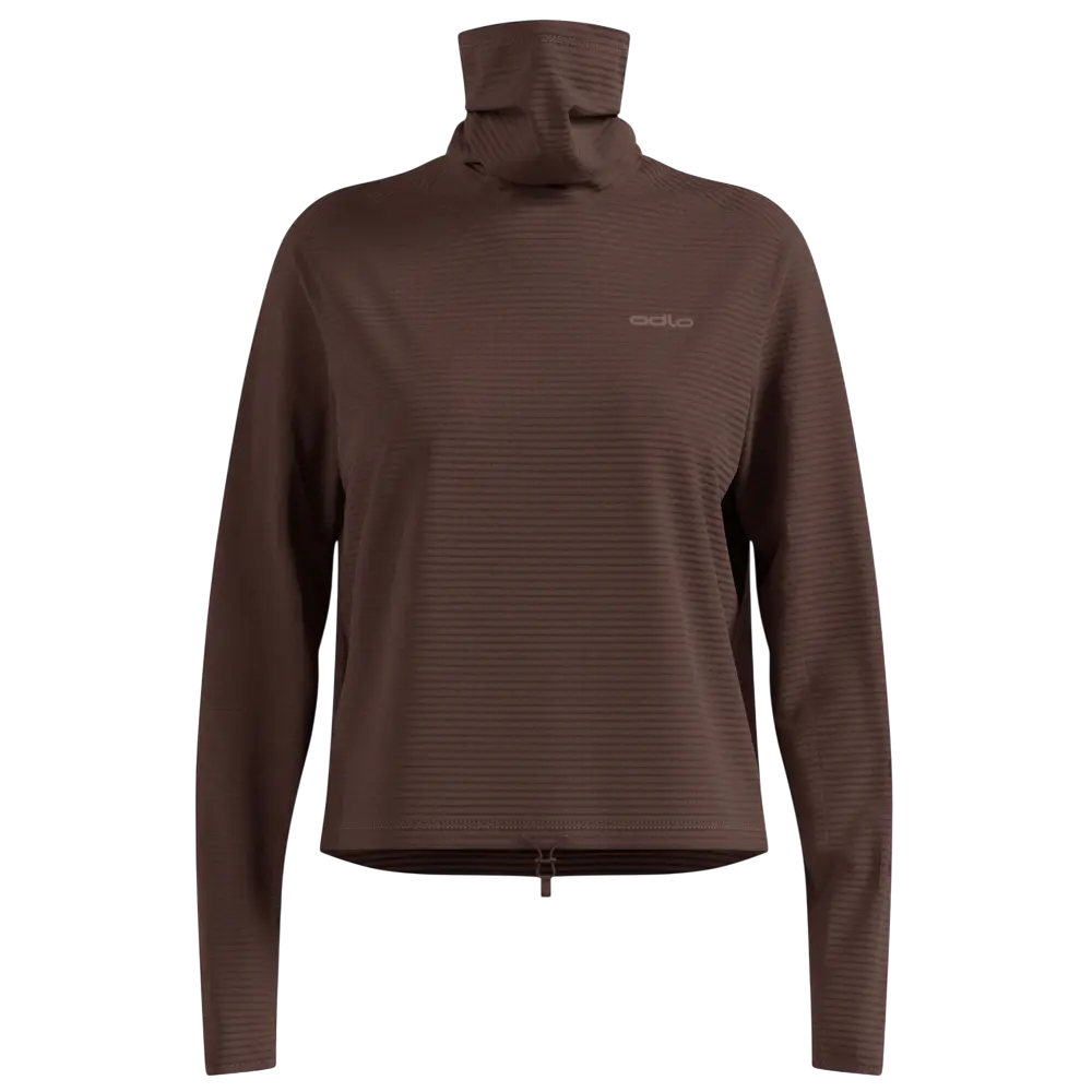 ODLO Essential Thermal Midlayer Hardloopshirt Lange Mouwen Bruin Dames