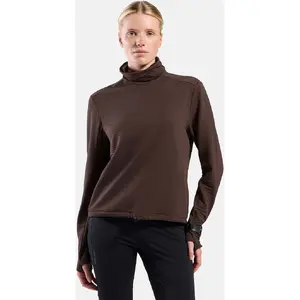 ODLO Essential Thermal Midlayer Hardloopshirt Lange Mouwen Bruin Dames