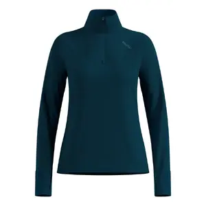 ODLO X-Alp Midlayer 1/2 Zip Thermoshirt Lange Mouwen Blauw Dames