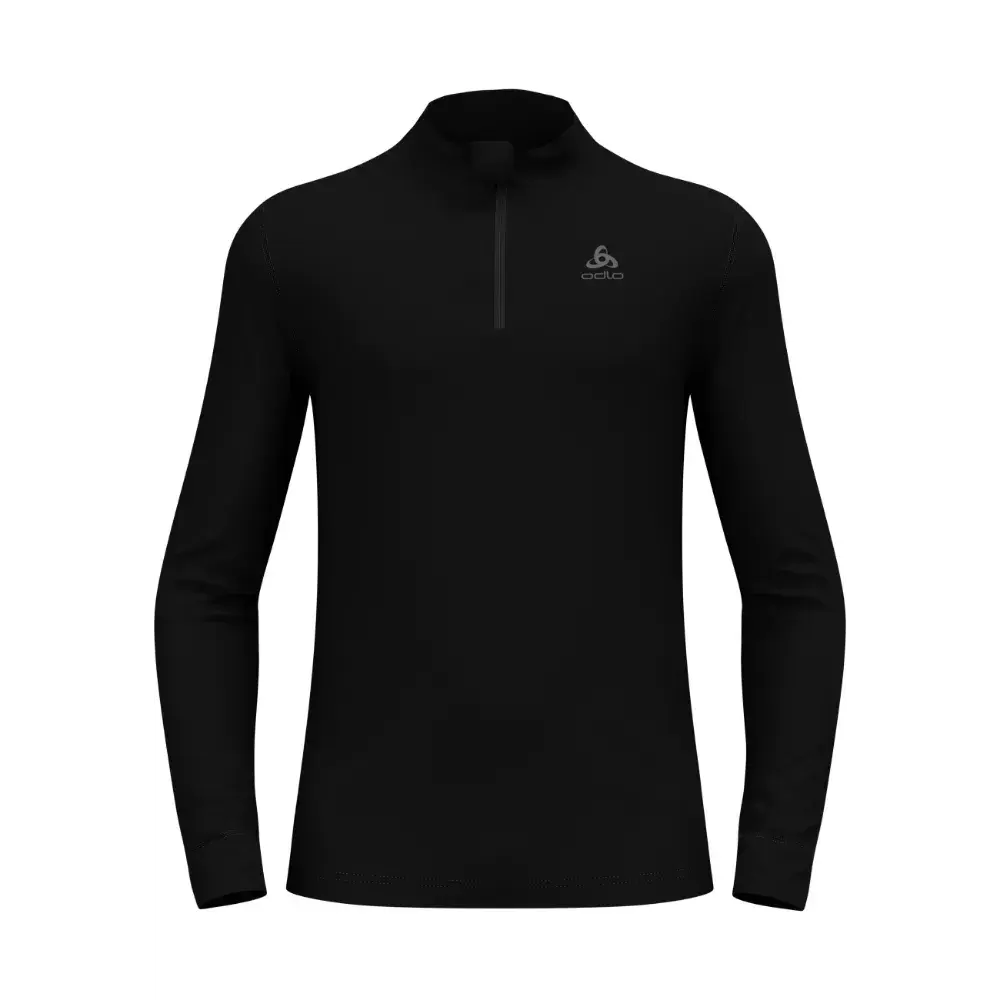 ODLO Merino 260 BL Turtle Neck 1/2 Zip Thermoshirt Lange Mouwen Zwart Heren