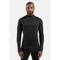 ODLO Merino 260 BL Turtle Neck 1/2 Zip Thermoshirt Lange Mouwen Zwart Heren — afbeelding 5