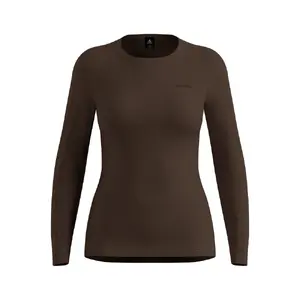 ODLO Active Warm Eco Crew Neck Thermoshirt Lange Mouwen Bruin Dames