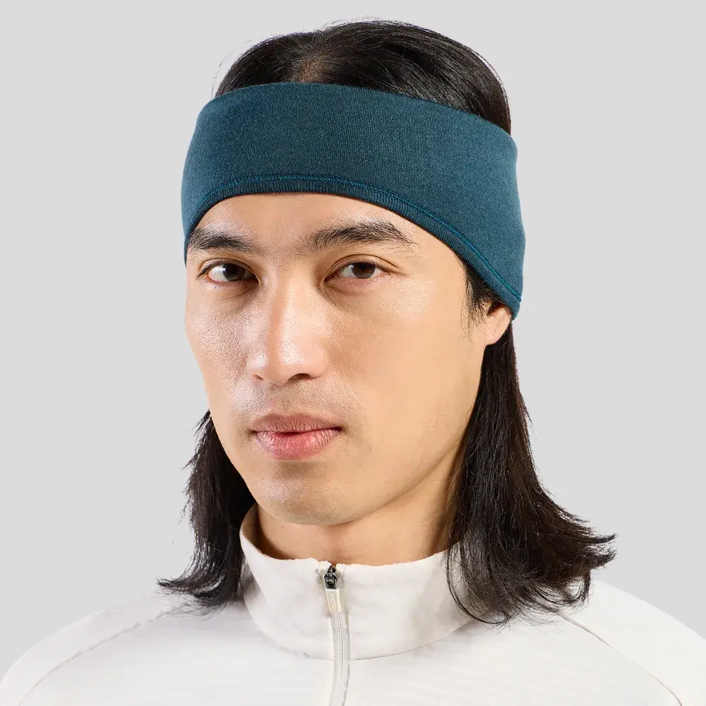 ODLO Merino Warm Hoofdband Reflecting Blauw
