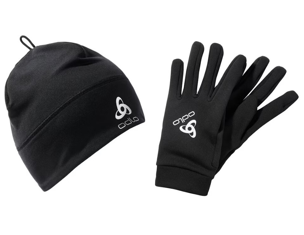 ODLO Polyknit Muts + Active Warm Handschoenen Zwart
