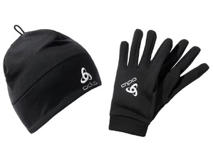 ODLO Polyknit Muts + Active Warm Handschoenen Zwart