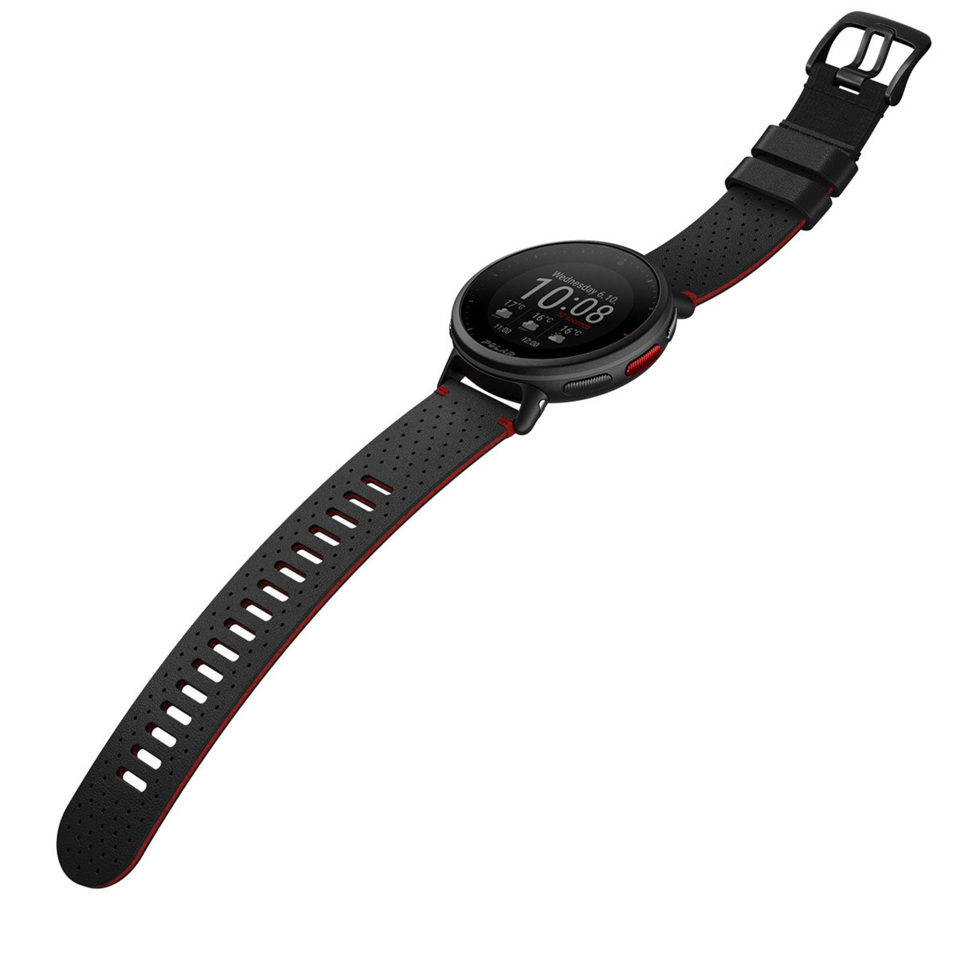 Polar Vantage V2 Sporthorloge Zwart/Rood Shift M/L