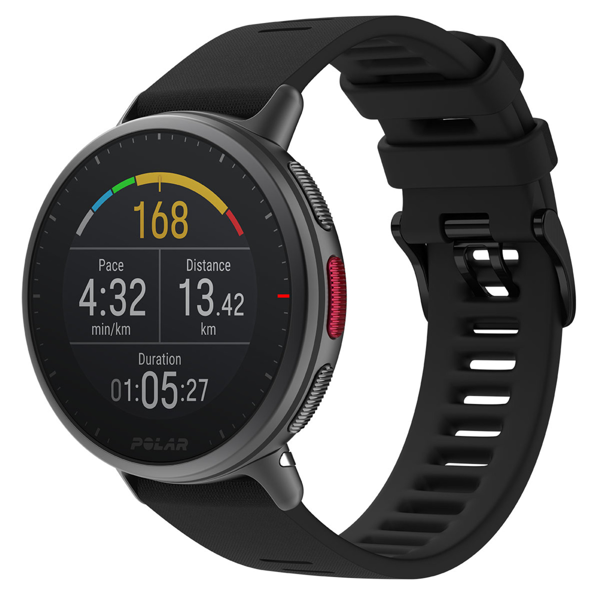 Polar Vantage V2 Sporthorloge Zwart/Rood Shift M/L