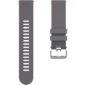 Polar Polsband 22MM Leer Grijs/Oranje M/L