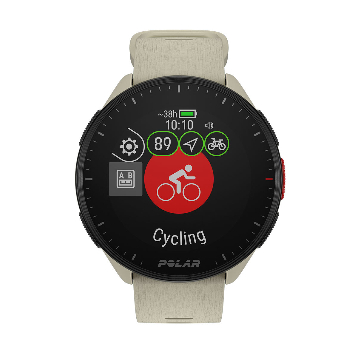 Polar Pacer Sporthorloge Wit S-L