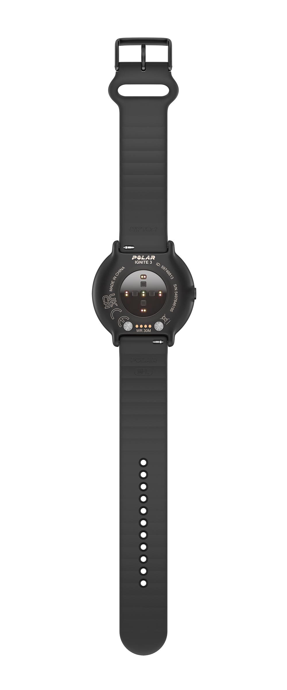 Polar Ignite Sporthorloge Zwart/Zwart S-L