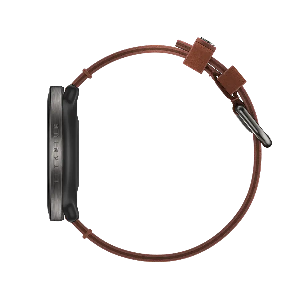 Polar Ignite 3 Titanium Leren Sporthorloge Brons M/L