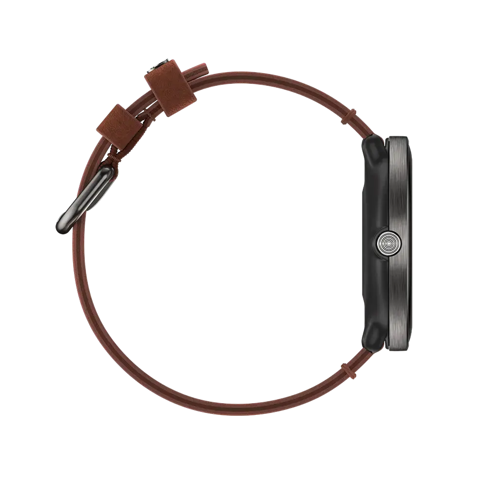 Polar Ignite 3 Titanium Leren Sporthorloge Brons M/L