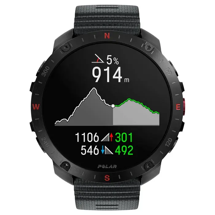 Polar Grit X2 Pro Sporthorloge Zwart H&L