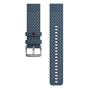 Polar Polsband Grit/Vantage 22mm Siliconen Blauw/Grijs S-L