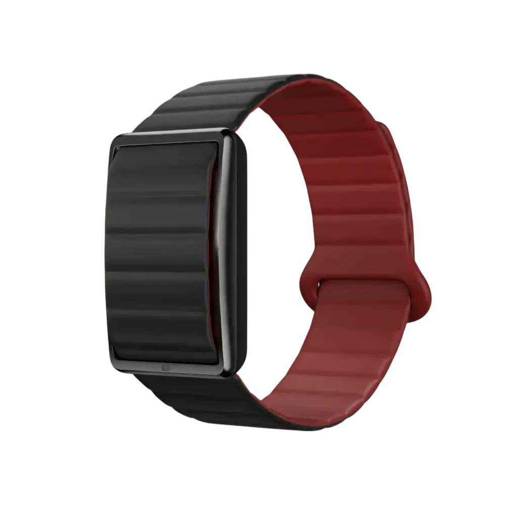POLAR Loop GEN2 Fitness Tracker Siliconen Zwart/Donkerrood S-M