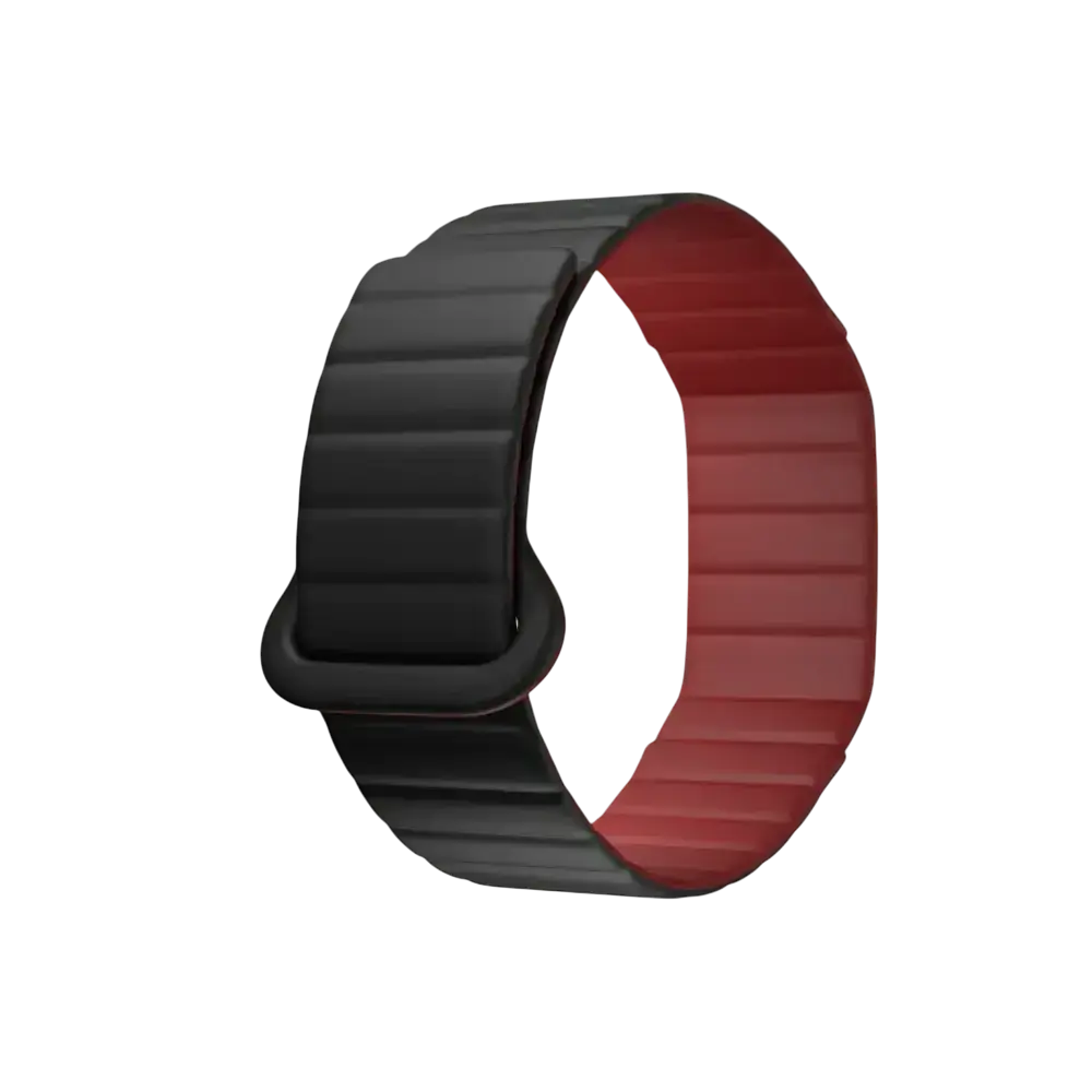 POLAR Polsband Loop GEN2 Siliconen Zwart/Donkerrood S-M