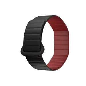 Polar Polsband Loop GEN2 Siliconen Zwart/Donkerrood S-M