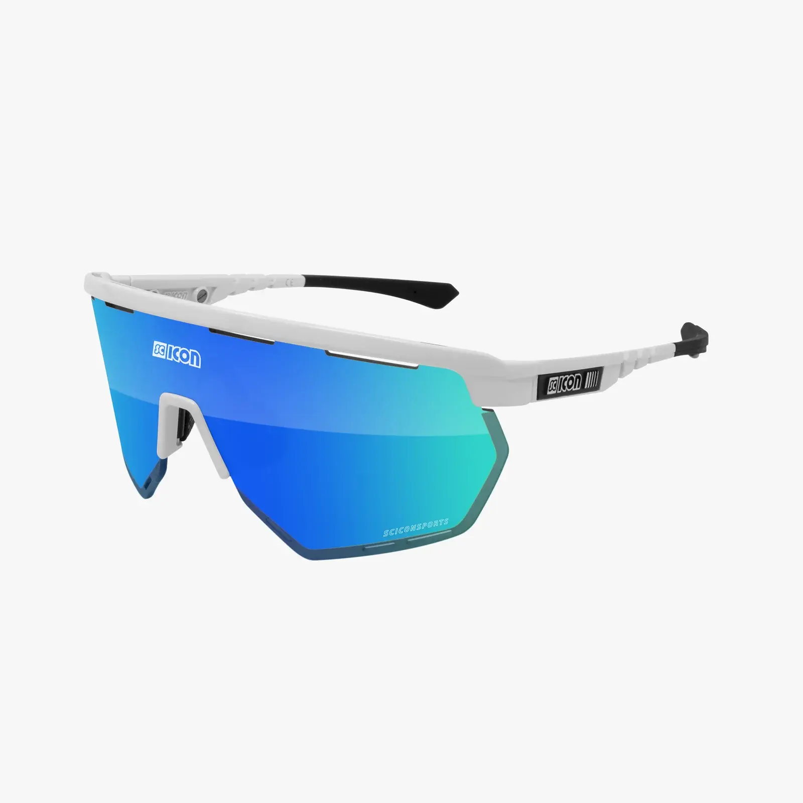 SCICON Aerowing Sport Zonnebril Wit SCNPP Multimirror Blue Lens