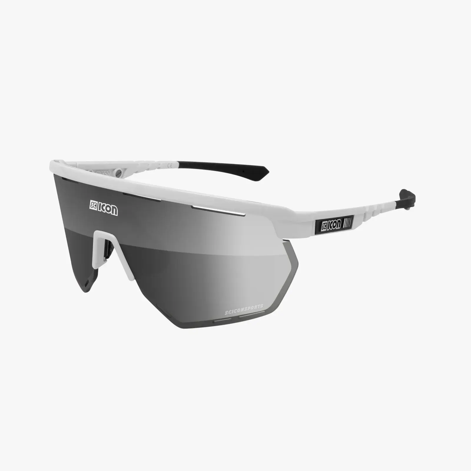 SCICON Aerowing Sport Zonnebril Wit SCNPP Multimirror Silver Lens