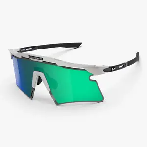 Scicon Aeroshade 2.0 Titanium Sport Zonnebril Mat Wit Mirror Green Lens