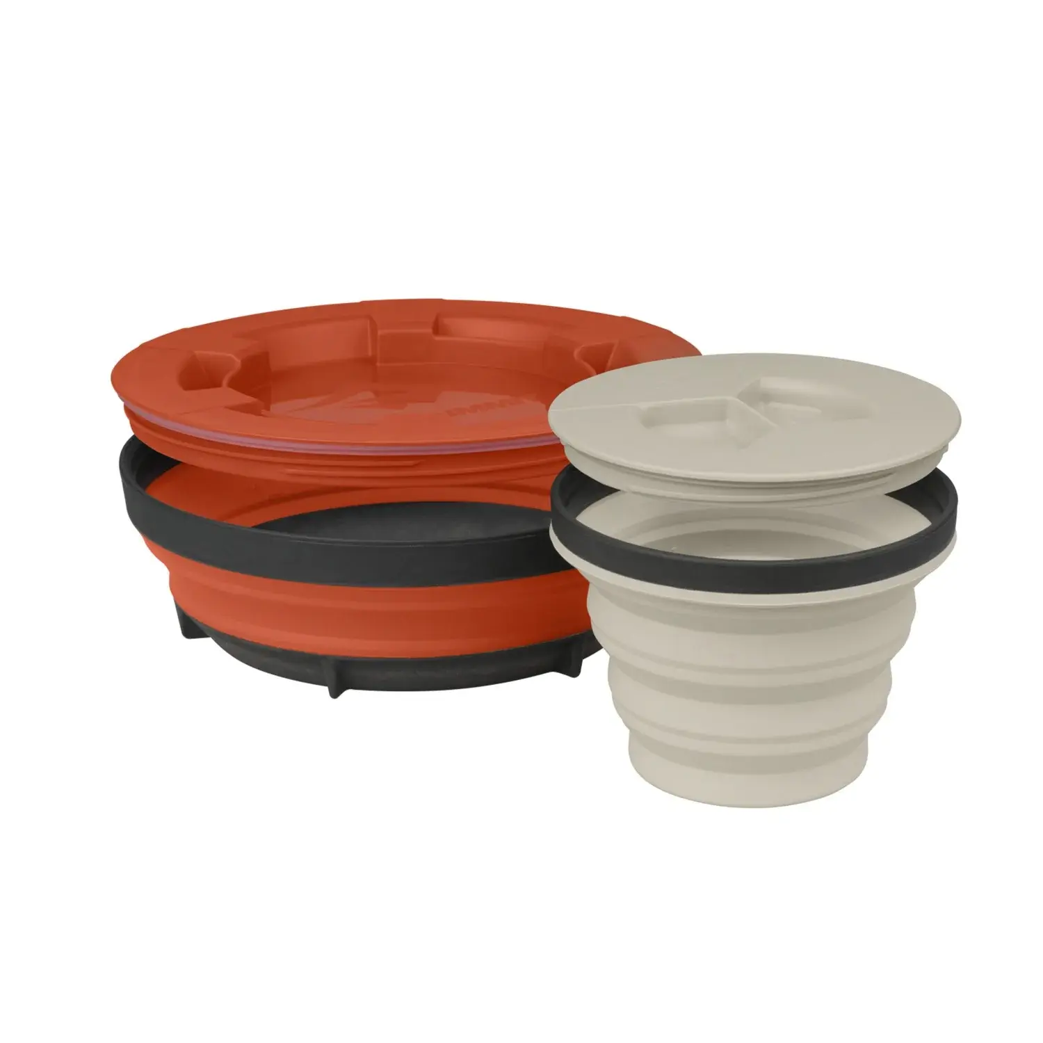 Sea To Summit X-Seal & Go Set Large Beker en Schaal Oranje