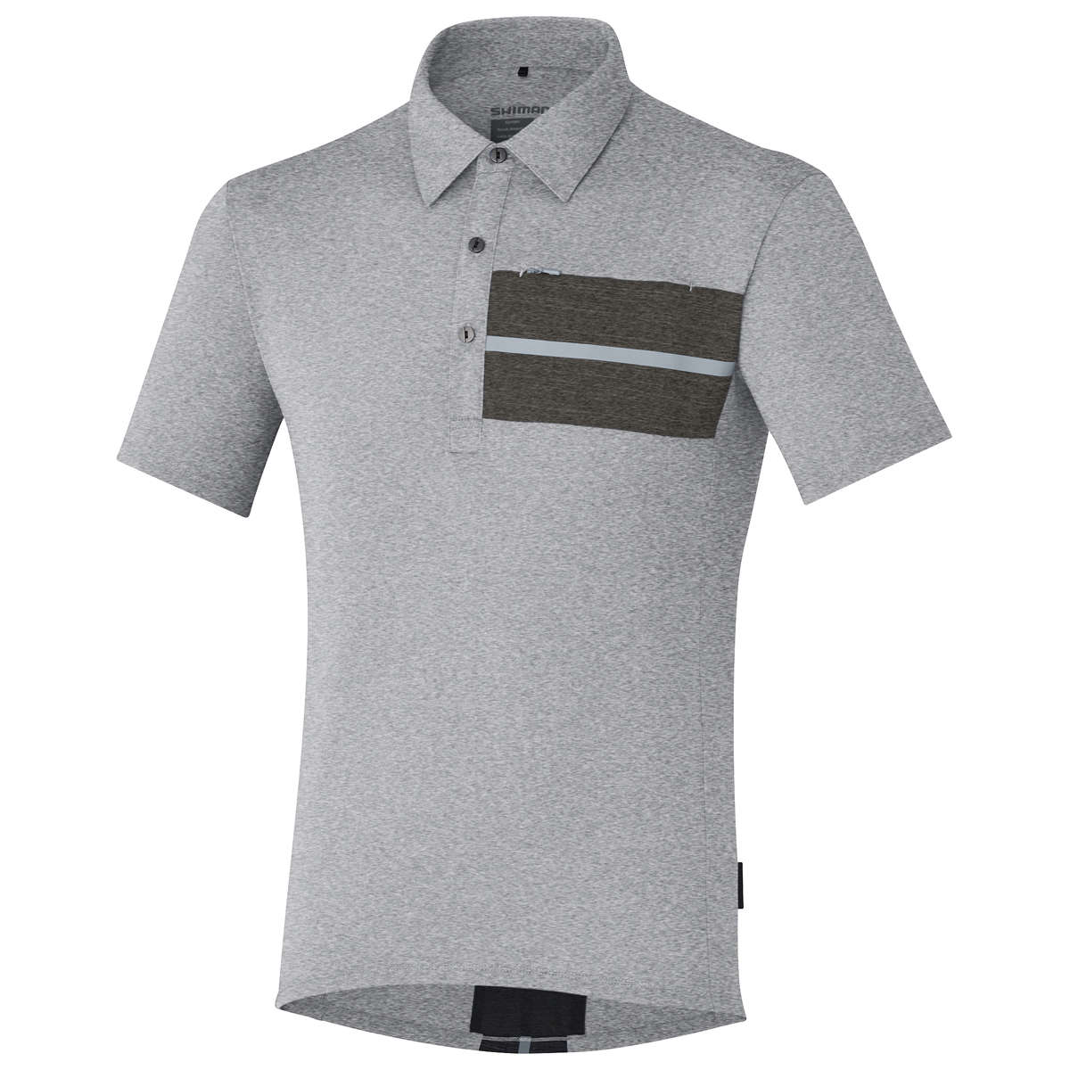 Shimano Transit Polo Korte Mouwen Wit/Grijs Heren