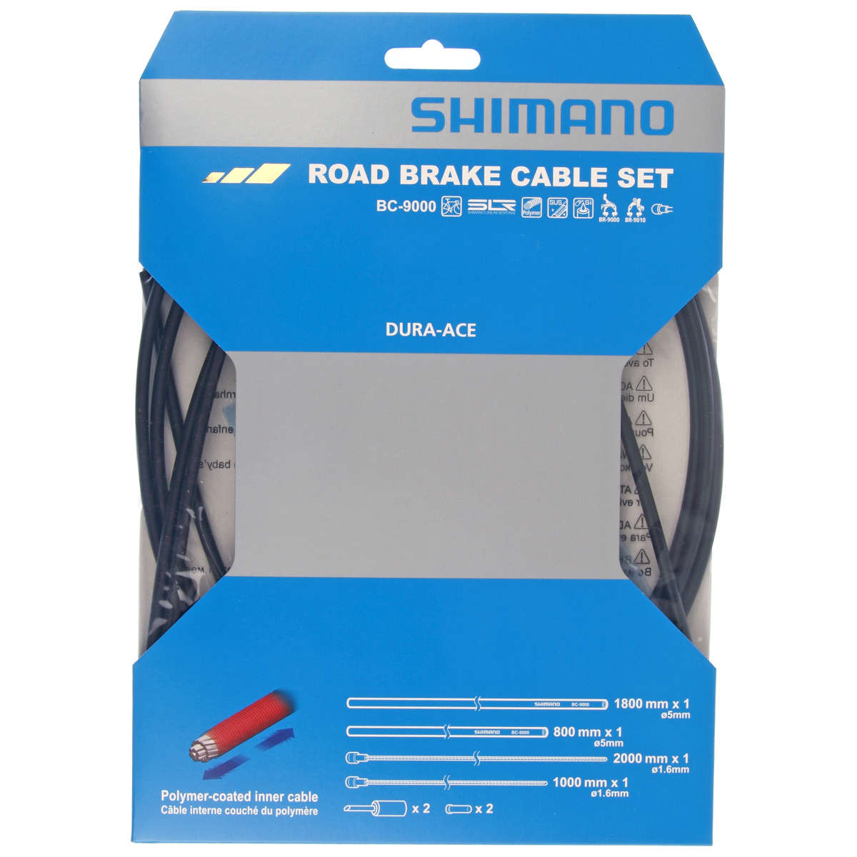 Shimano BC-9000 Polymeer Race Remkabelset Zwart
