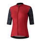 Shimano Yuri Fietsshirt Korte Mouwen Rood/Zwart Dames