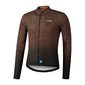 Shimano Vertex Printed Fietsshirt Lange Mouwen Brons/Bruin Heren