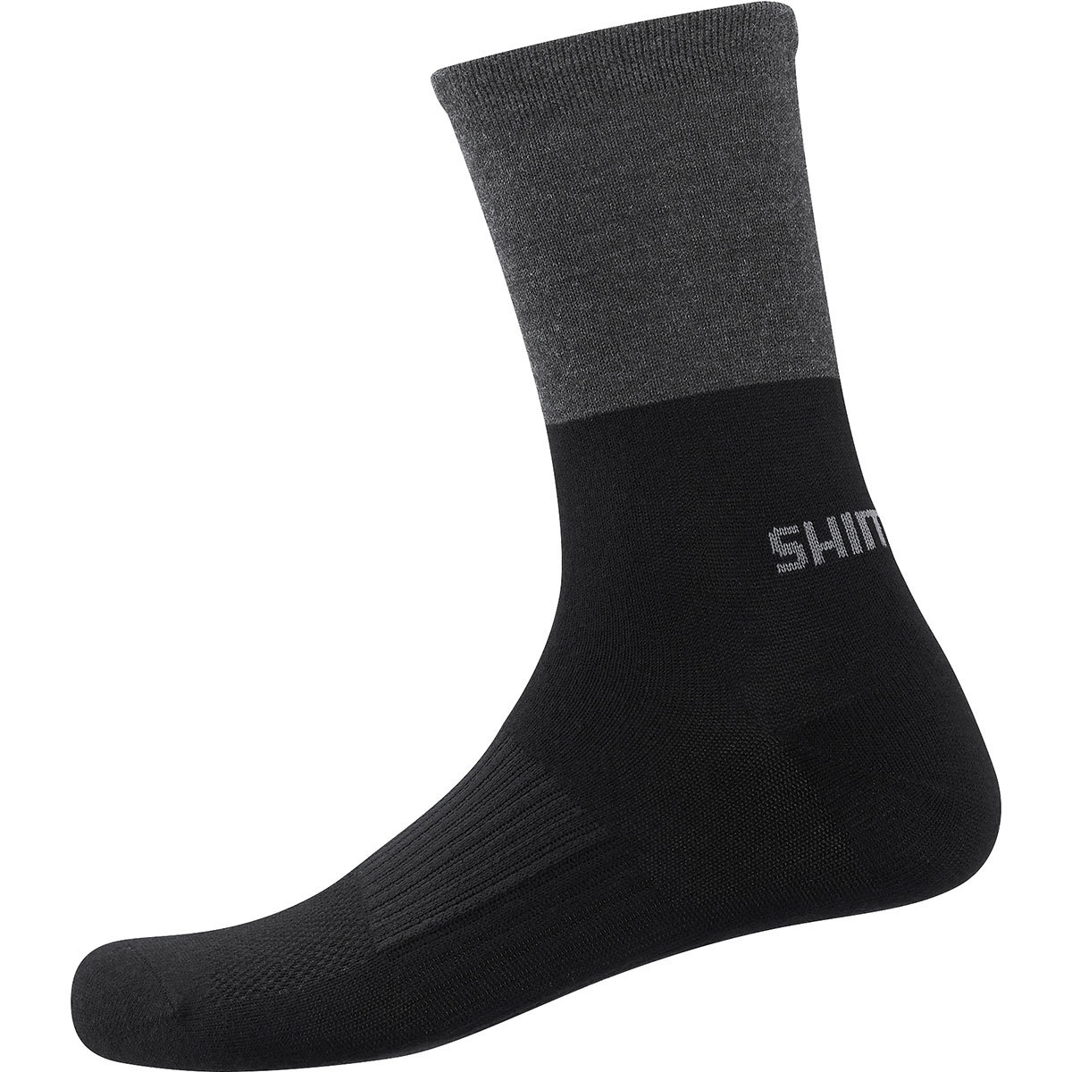 Shimano Original Wool Tall Fietssokken Zwart/Grijs