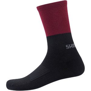 Shimano Original Wool Tall Fietssokken Zwart/Rood