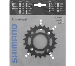 Shimano Acera FC-M361 Triple Kettingblad met Beschermer Zwart 7/8 Speed