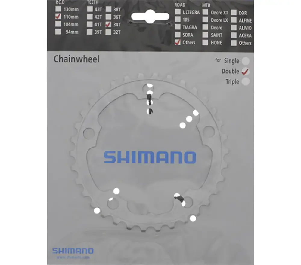 Shimano Claris FC-2350 Dubbel Kettingblad Zwart 8 Speed
