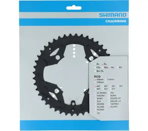 Shimano Alivio FC-T4060 Triple Kettingblad Zwart met Beschermer Zwart 9 Speed
