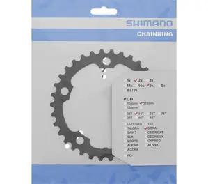 Shimano Sora FC 3550 Dubbel Kettingblad Buiten Zwart 9 Speed