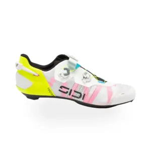 Sidi Wire 3 Wielrenschoenen Wit/Fluo Geel Heren