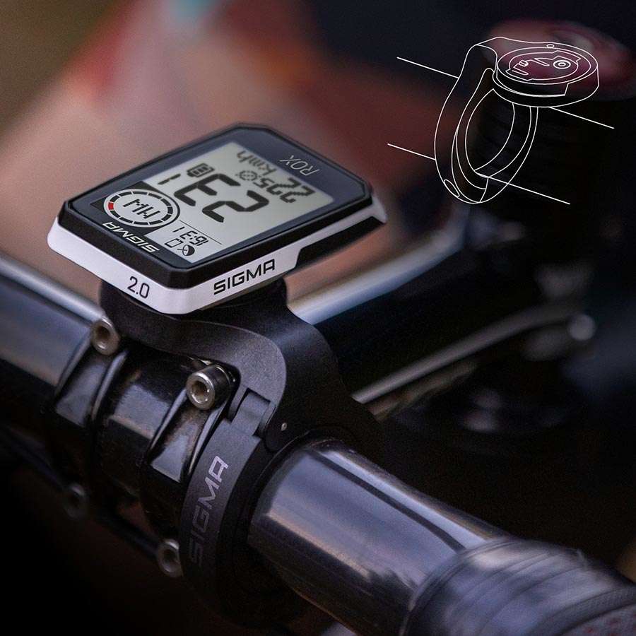 Sigma Sport ROX 2.0 Top Mount GPS Fietscomputer Wit