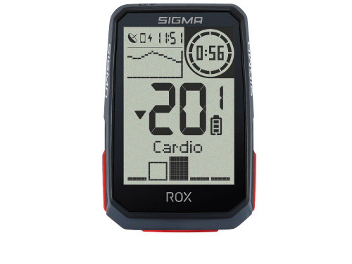 Sigma Sport ROX 4.0 Top Mount GPS Fietscomputer HR Cadans Snelheid Wit
