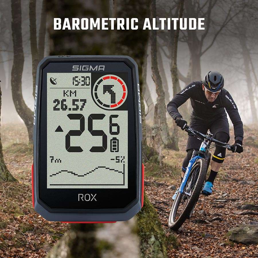 Sigma Sport ROX 4.0 Top Mount GPS Fietscomputer HR Cadans Snelheid Wit