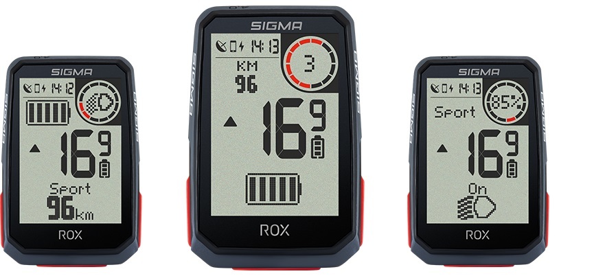 Sigma Sport ROX 4.0 Top Mount GPS Fietscomputer HR Cadans Snelheid Wit