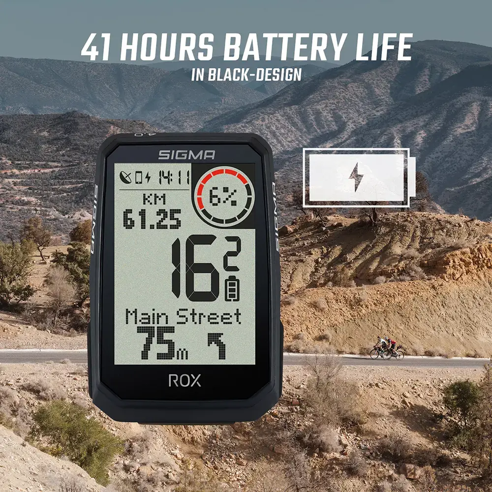 Sigma Sport ROX 4.0 Endurance Top Mount GPS Fietscomputer Zwart