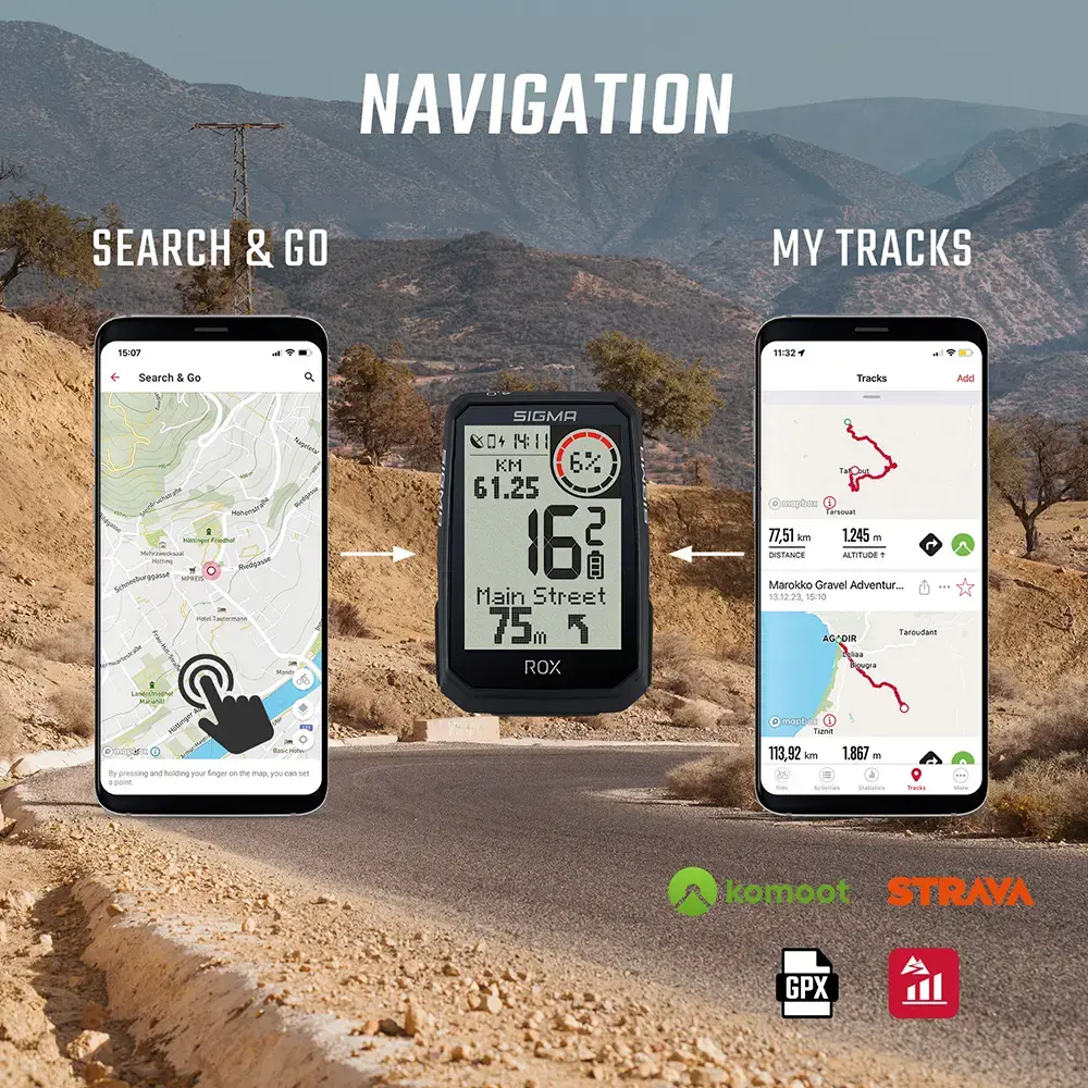 Sigma Sport ROX 4.0 Endurance Top Mount GPS Fietscomputer Zwart